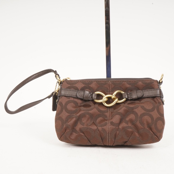 Coach Handbags - NWT $98 Coach Brooke Op Art Brown/Ebony Wristlet 43105 BBREB